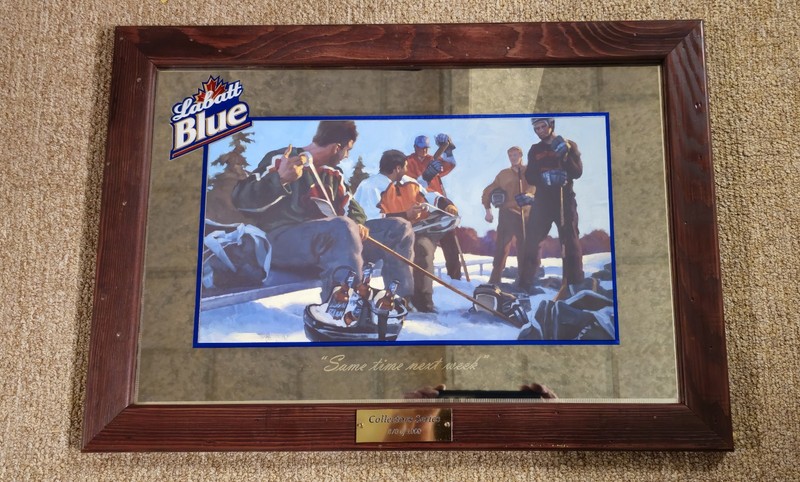  🚨THREE (3) Collectible Bar Mirrors LABATT POND HOCKEY - Original Carton **NEW*