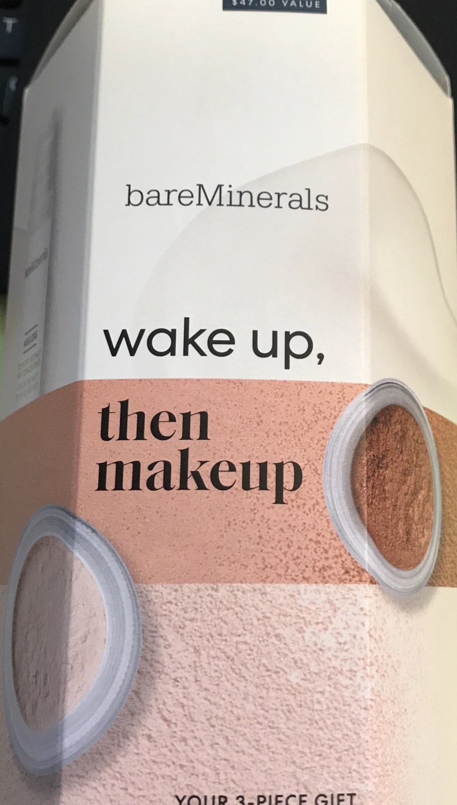 NIB bareMinerals Wake Up, Then Makeup Mini 3-Piece Kit Ageless, Face Color, Veil