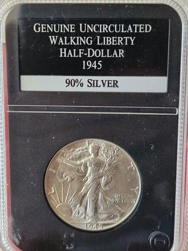 Uncirculated Walking Liberty Half Dollar 1945 Slabbed