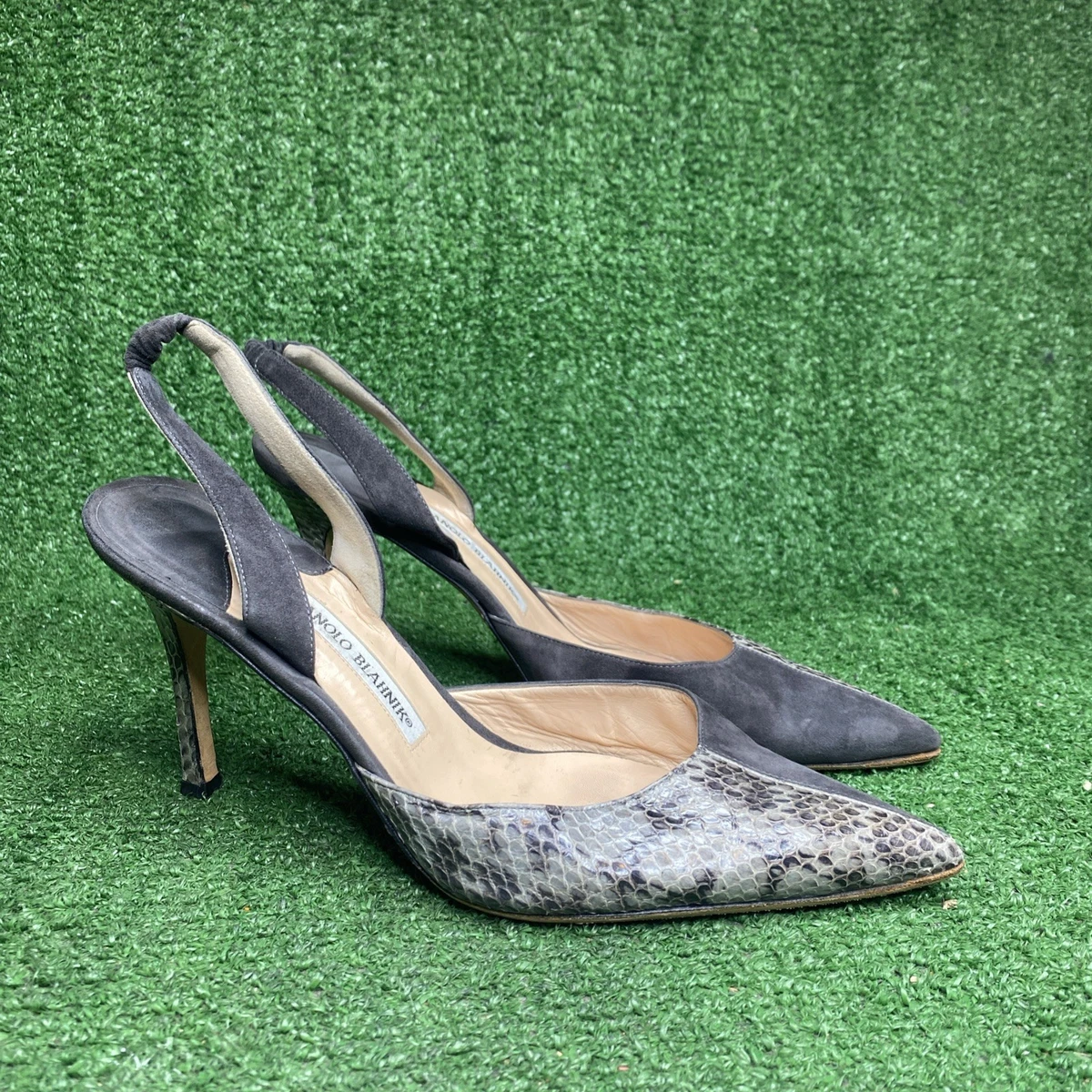 Manolo Blahnik Snake Slingback Heels for Women for sale | eBay display picture 1