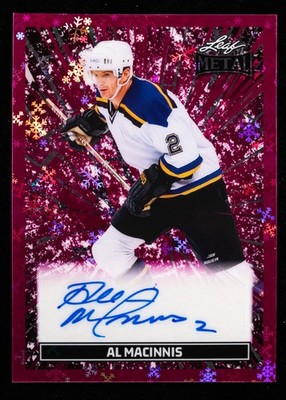 Al Macinnis Auto 2/7 Jersey Number 2026 Leaf Metal Hockey St. Louis Blues