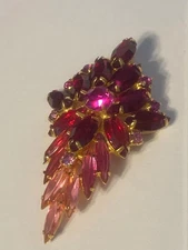 Stunning Fuchsia and Pink Juliana Layered Brooch