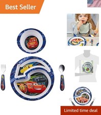 Disney/Pixar Cars Toddler Dinnerware Set - 4-Piece BPA-Free Feeding Essentials