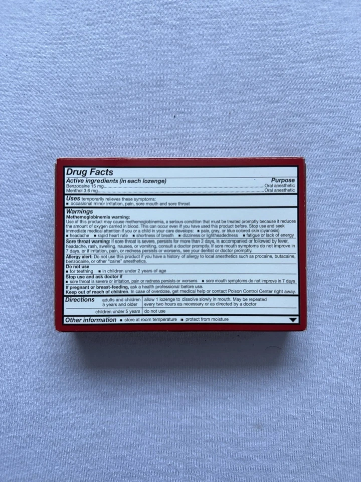 Lote de 2 pastillas CVS Health dolor de garganta y tos 18 cereza, caducidad 26/11 Foto 3 de 4