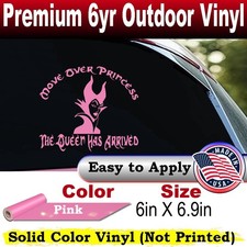 Move Over Princesses Car Or Truck Window Laptop Decal Sticker Pink 6x6.9