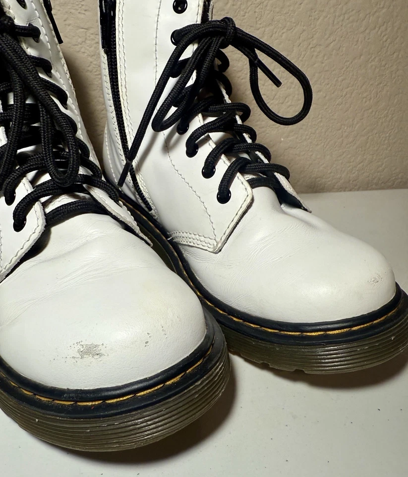 Doc Martens 1460 J 白色靴子儿童 3 码(美国)鞋 Air Wair — 第 4/4 张图片