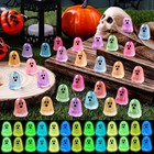 50/100pcs Halloween Mini Ghosts Figures, Luminous Resin Ghost Figurines Statue