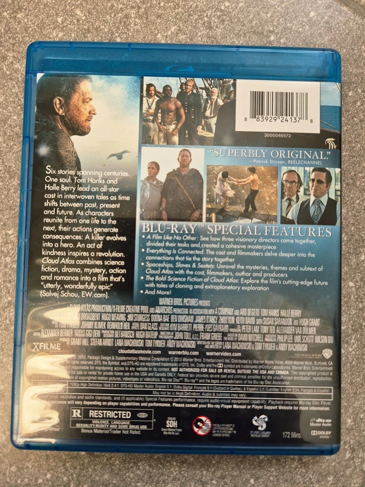 CLOUD ATLAS (2012) Tom Hanks, Halle Berry, Jim Broadbent. US  Blu-ray + DVD - Image 4 of 4