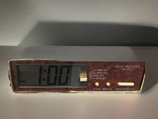 Vintage Micronta Quartz LCD Travel Alarm Clock Battery Powered  TESTED WORKING