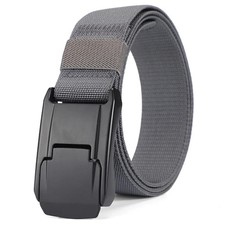 Elastic Canvas Belt 3.8cm Quick Release Buckle Unisex Casual Work Waist Belts