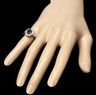2.50ct Natural Blue Sapphire Ring w/ 1.00ct Diamonds 14K White Gold Ring — photo 3
