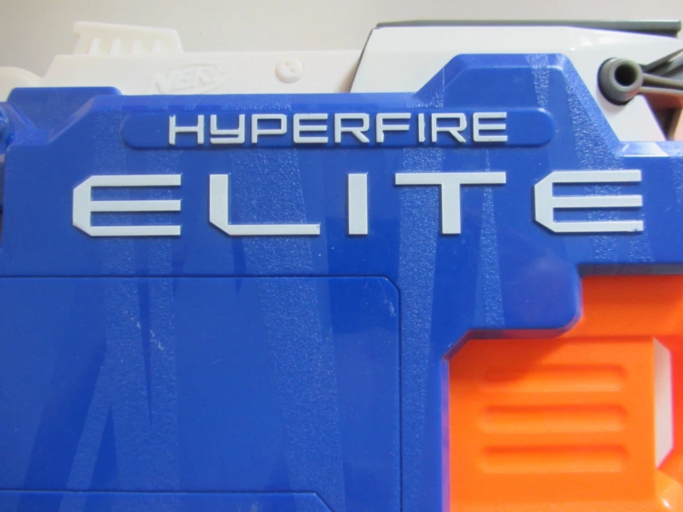 Nerf Gun Hyperfire Elite mit 56 Pfeilen,Trommelmagazin, Magazin, Munitionsgürtel - Bild 2 von 4