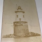 Rare Antique Victorian American Lighthouse Seaside Nautical Cabinet Card Photo! — photo 3