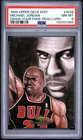 1999 UPPER DECK MVP DRAW YOUR OWN TRADITION CARD #W28 MICHAEL JORDAN PSA 8