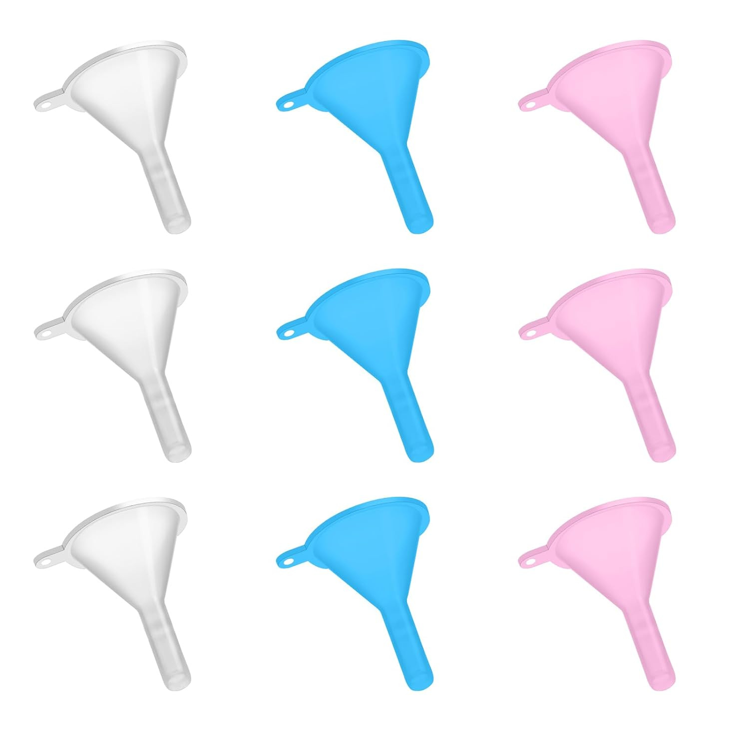 9PCS Plastic Small Funnel, Mini Perfume Funnel Filling Small Tiny Bottles Capsul