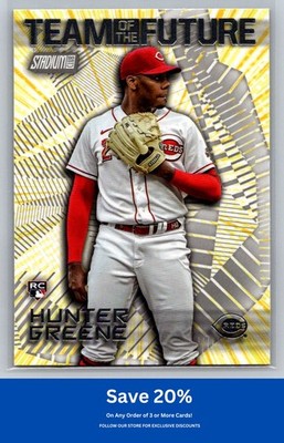 Hunter Greene 2022 Stadium Club #TOF-20 Team of the Future Cincinnati Reds J60