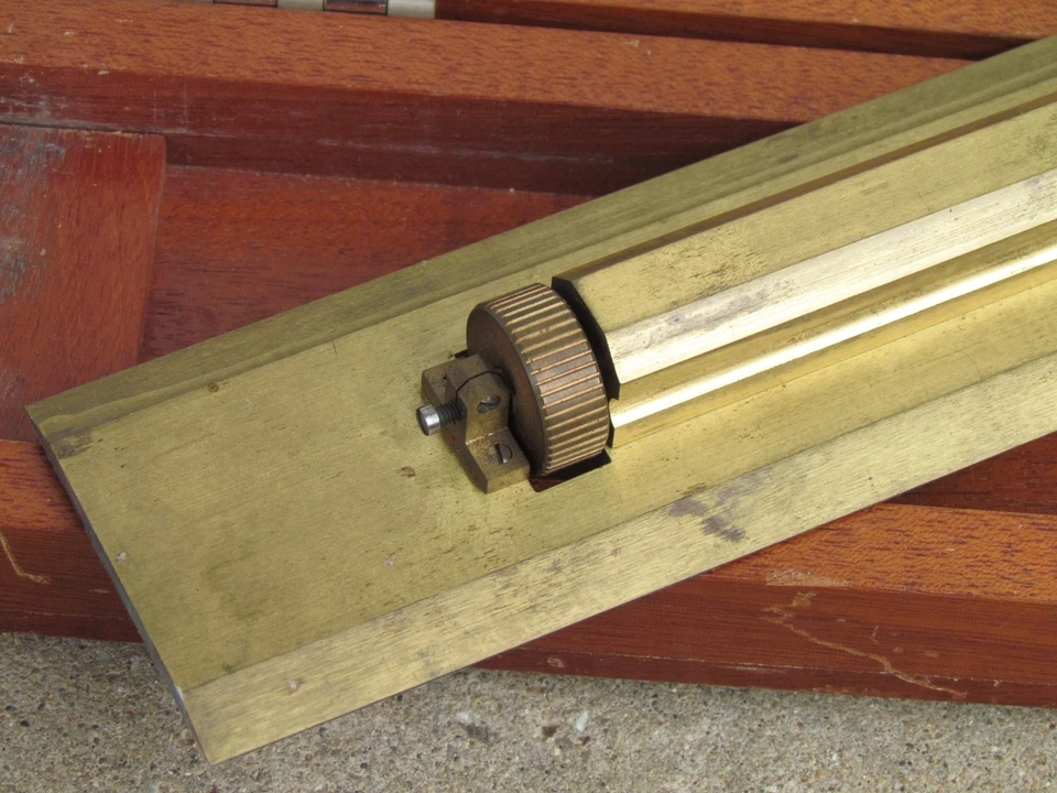 Brass   Theo Alteneder & Sons Phila Pa 15"Parralel Rolling Ruler Drafting Tool - Image 2 of 4