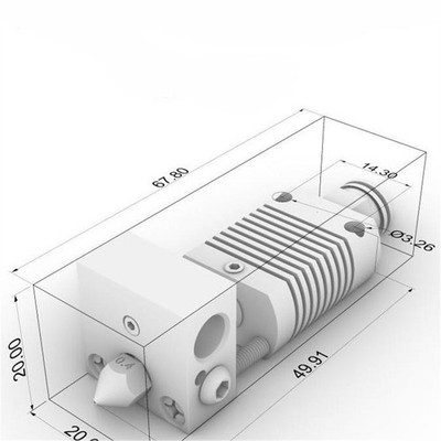 3D Printer Parts 24V Metal Hotend Kit for Anet ET4 1.75mm Filament