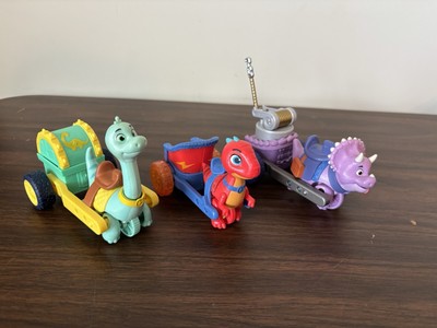 Lot 3 Dino Ranch Toys Dinosaurs Cart Rig Chariot Jazwares Blitz Tango Clover