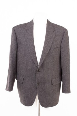 Burberry London Sakko Blazer Herren Gr. 26 (Kurzgröße) Grau Fischgrat Wolle
