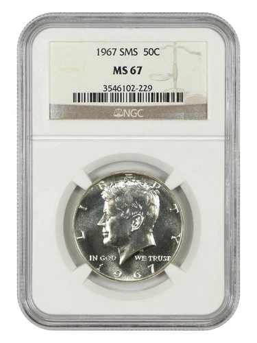 1967 50C SMS NGC SP67 (Special Mint Set) - Kennedy Half Dollar