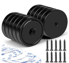 Magnets,110Lb+ Waterproof Super Strong Neodymium Magnet with Hole for Wall Mount