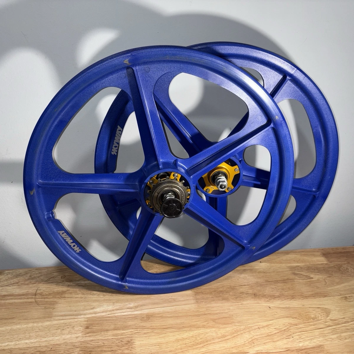 BMX Bike-Old School Blue Wheels & Wheelset Vintage Bike Parts for