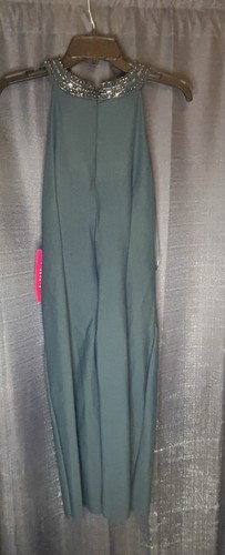 Alex Evenings Embellished-Neck Sheath Dress, Teal, Size 2 - Picture 5 of 6