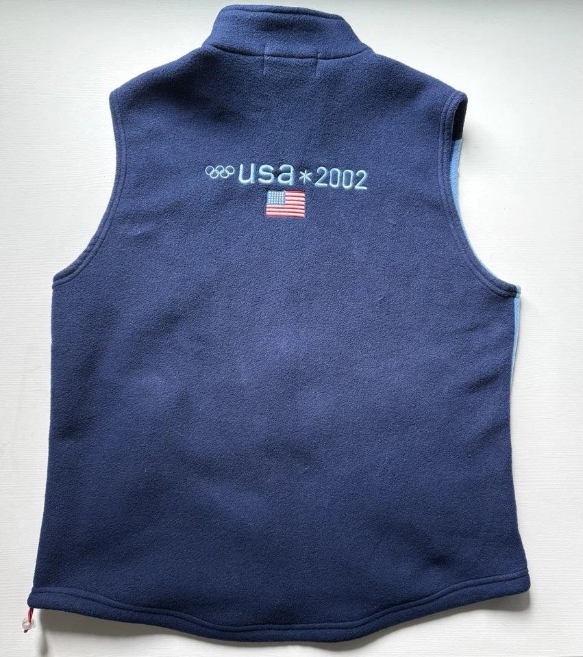 Chaleco polar de colección de los Juegos Olímpicos de Invierno 2002 para hombre L cremallera completa Salt Lake City Roots camisa Foto 2 de 4