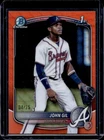 2025 Bowman Chrome John Gil Orange Wave Refractor 1st Prospect #/25 Braves