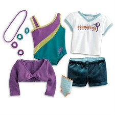 American Girl McKenna's PRACTICE WARDROBE Outfit SET Leotard for Gymnastics DOLL