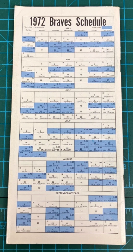 1972 Atlanta Braves MLB Press Radio Television Guide Tony LaRussa Hank Aaron VTG - Image 2 of 4