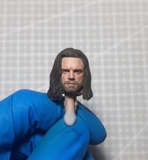 Figura de acción Bucky Winter Soldier Head tallada 6"" SHF ML pintada 1/12