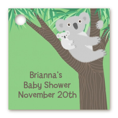 Koala Bear Personalized Baby Shower Cardstock Favor s Set Of Ebay