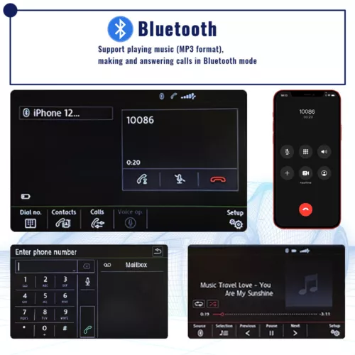 6.5" RCD440 PRO CarPlay Android Auto Rear USB Radio Stereo Für VW Passat Golf CC - Bild 7 von 12