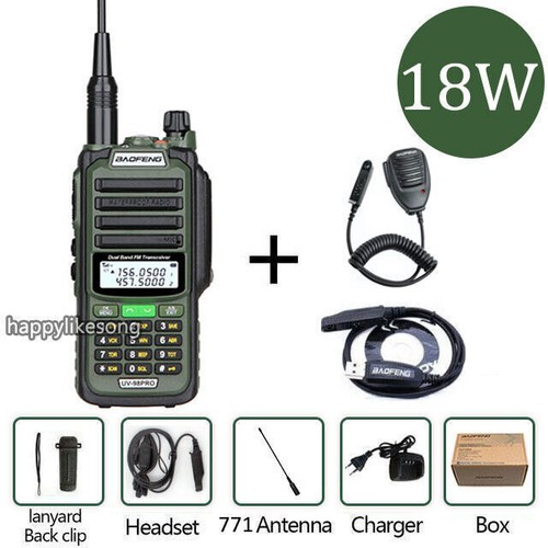 1/2 JUEGO BAOFENG UV-98PRO 136-174/400-520MHZ WALKIE TALKIE DE MANO DE DOS VÍAS - Imagen 21 de 33