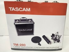 Tascam Tm-280 Studio Cardioid Condenser Microphone W/ Shockmount Hard Case (uc)
