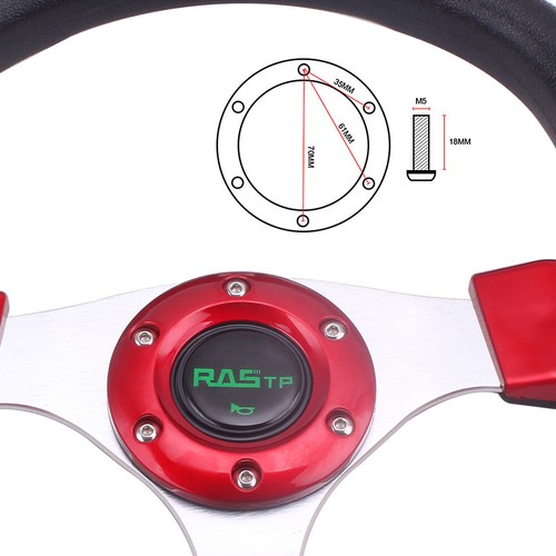 13" 320mm Universal Drifting Racing Sport Lightweight Steering Wheel Red US - Picture 8 of 9