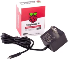 Raspberry Pi 4 Model B Official PSU USB-C 5.1V 3A US Plug Black SC0218 Pi Acc...