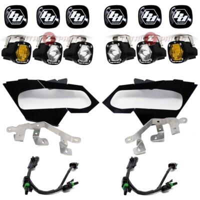 Baja Designs  S1 LED Clear/Amber Headlight Kit & Rock Guards for Maverick X3