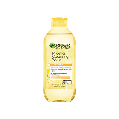 Micellar Water with Vitamin C, Facial Cleanser & Makeup Remover, Brightening & H