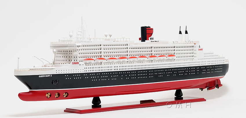 RMS Queen Mary II Ocean Liner Wooden Model 40