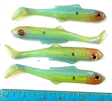 2 packs SEXY SHAD 5in Paddle Tail Swim Minnows Bass Fishing Lures Big Bite Baits