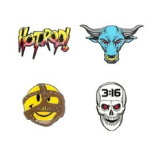 Hot Rod Roddy Pipper Stone Cold Mankind The Rock Exclusive WWE Funko Pin Set