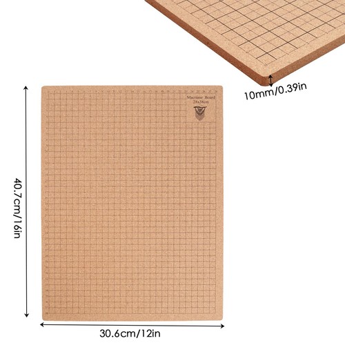 Macrame Board Durable Macrame Grided Cork Board for Cord String DIY Measuring - Picture 8 of 14