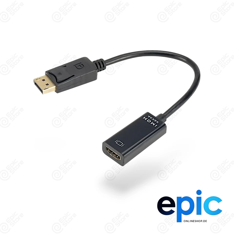 DisplayPort Stecker auf HDMI Buchse 1080p Adapter Konverter DP TV Kabel Video - Bild 2 von 2