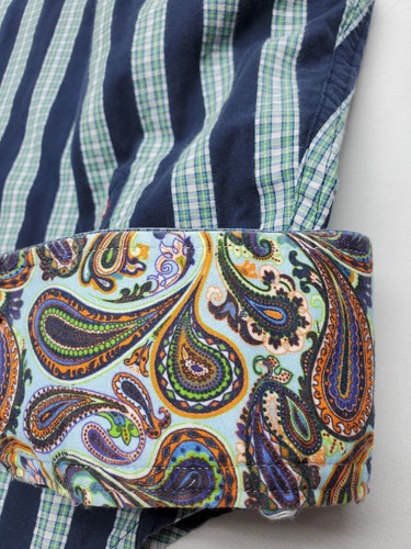 Robert Graham Paisley Stripe Long Sleeve *Knowledge Wisdom Truth* Shirt Men's XL - Picture 13 of 18