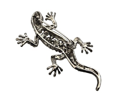 Colorful Rhinestone Lizard Brooch Pin Animal Jewelry 3/4 X