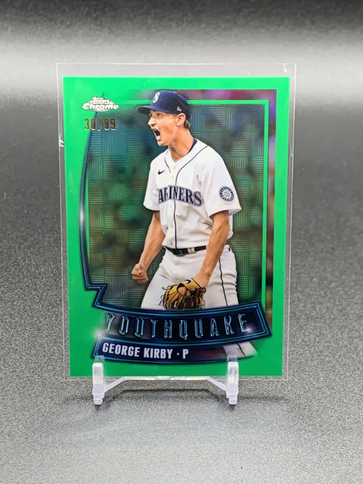 2023 Topps Chrome George Kirby Youthquake Green Refractor /99 | Seattle Mariners