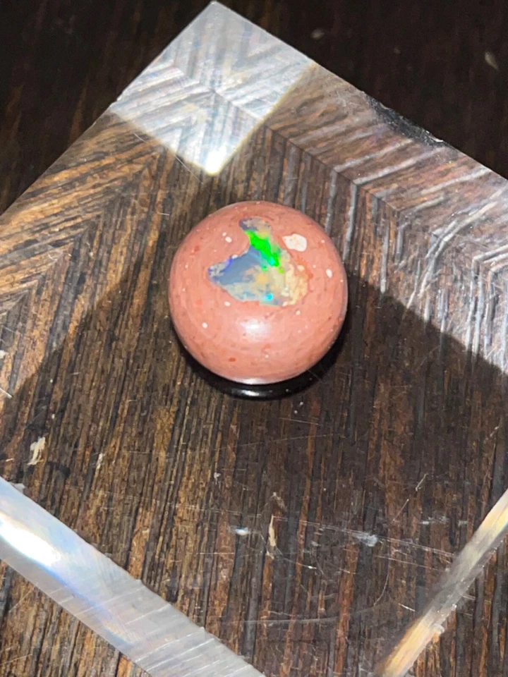 墨西哥火蛋白石,多闪光闪亮蓝色绿色蛋白石宝石椭圆形凸圆形 9.5 — 第 4/4 张图片